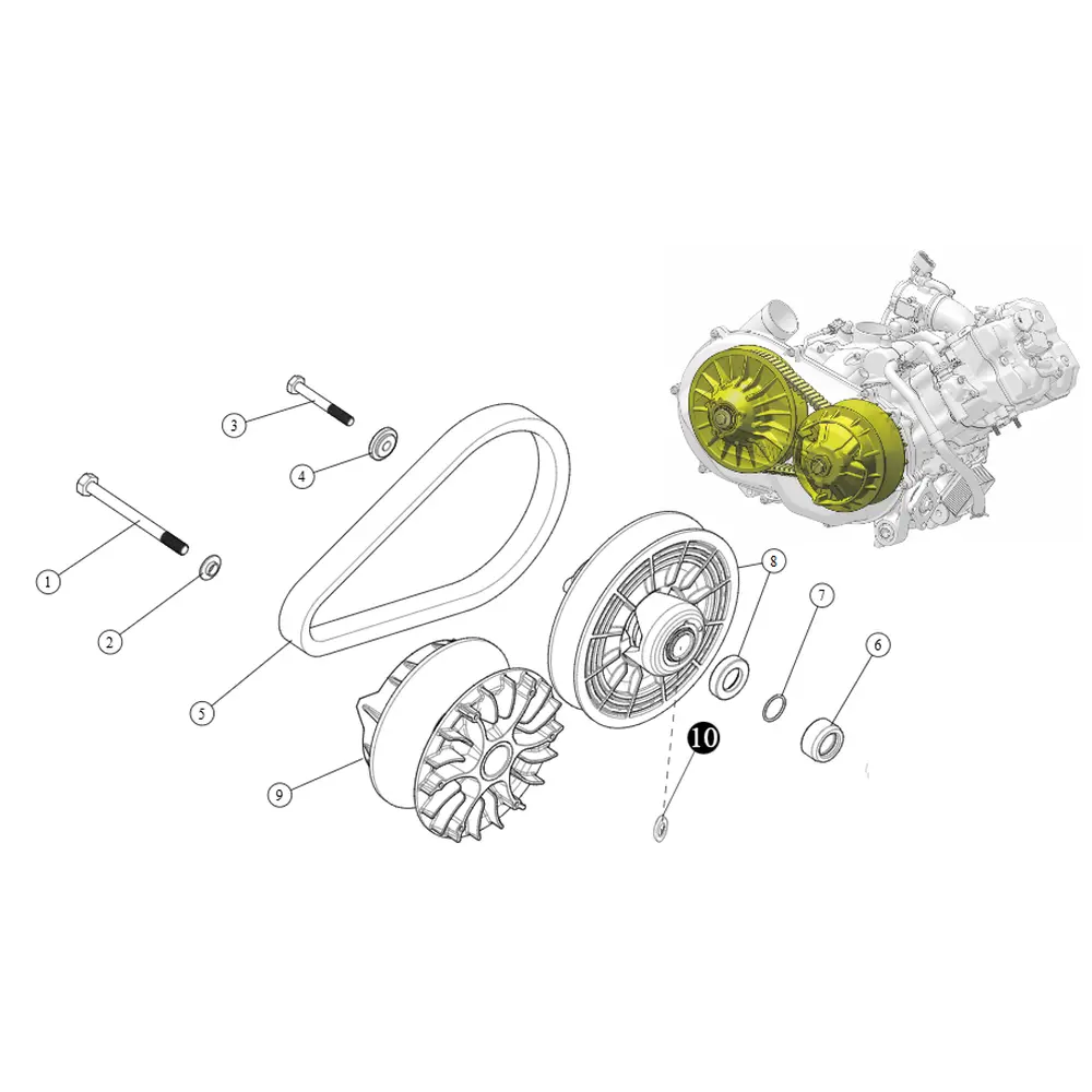 Прокладка заднього варіатора (1.0) ATV SEGWAY SNARLER AT6L (NEW)