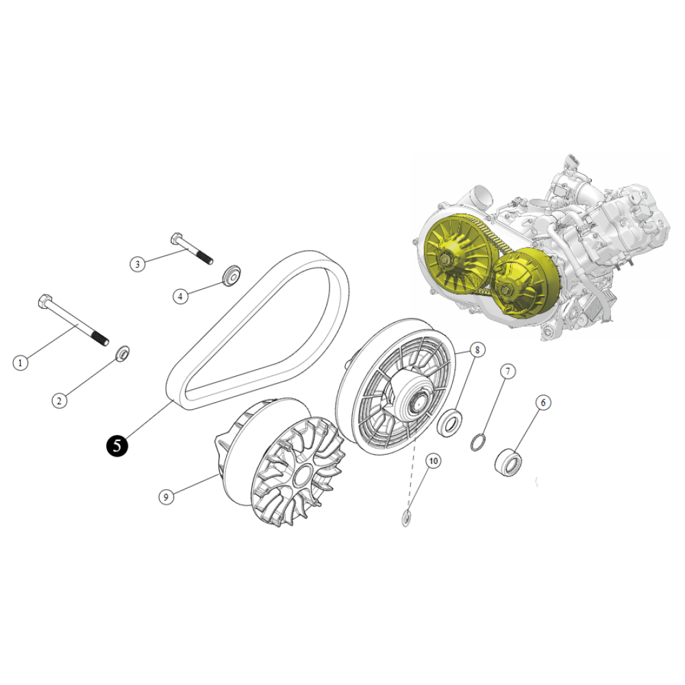 Ремінь варіатора (934x33x28) ATV SEGWAY SNARLER AT6L (для варіатора старого зразка)