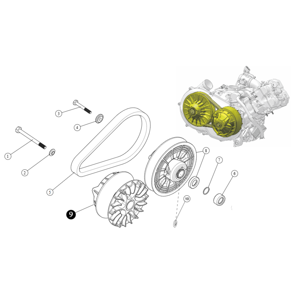 Варіатор передній ATV SEGWAY SNARLER AT6L (NEW)