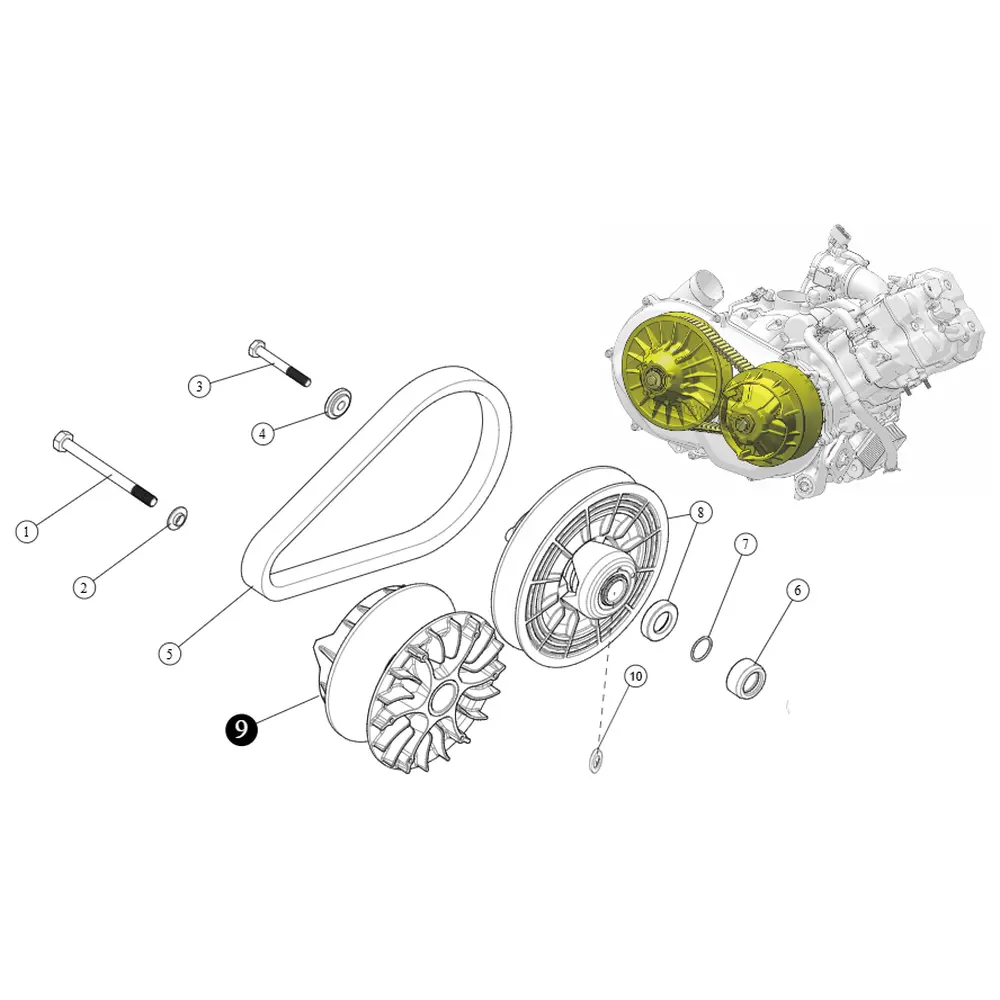 Варіатор передній ATV SEGWAY SNARLER AT6L (NEW)