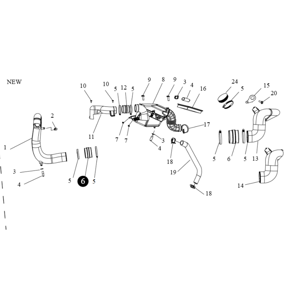 Патрубок вихідної трубки варіатора ATV SEGWAY SNARLER AT6L (NEW)