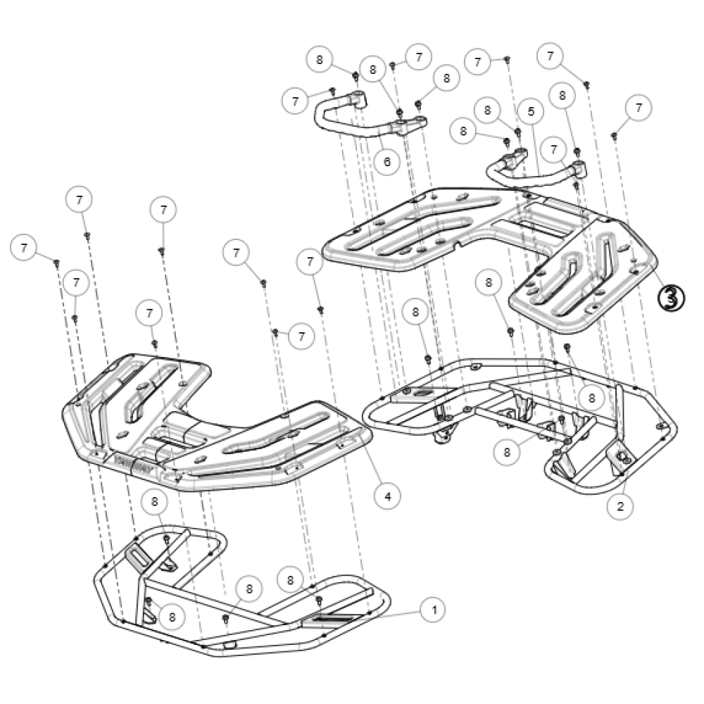 Пластикова платформа верхня (задня) SEGWAY SNARLER AT5L Пластикова платформа верхня (задня) SEGWAY SNARLER AT5L