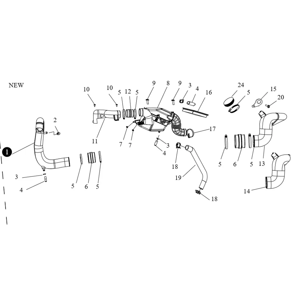 Впускний патрубок варіатора CVTech ATV SEGWAY SNARLER AT6L (NEW)