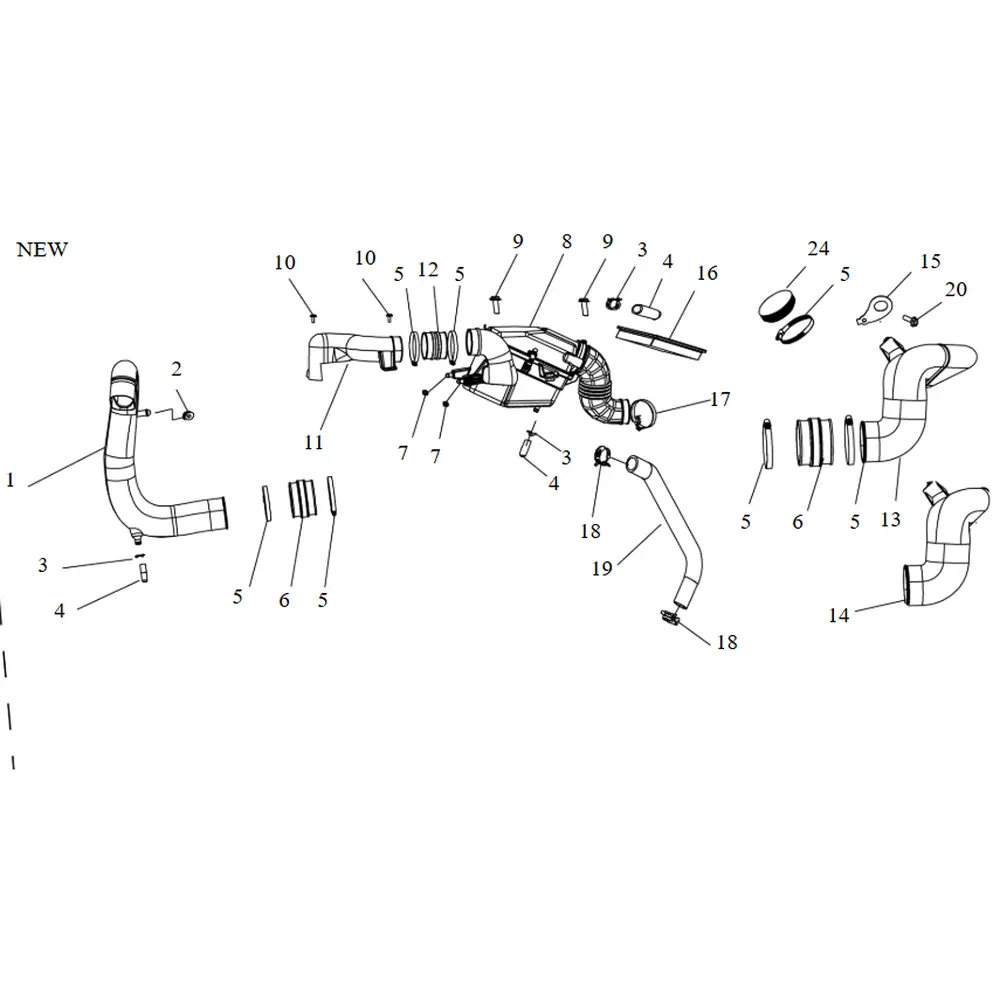 Вихідна трубка CVT (довга версія) ATV SEGWAY SNARLER AT6L (NEW)