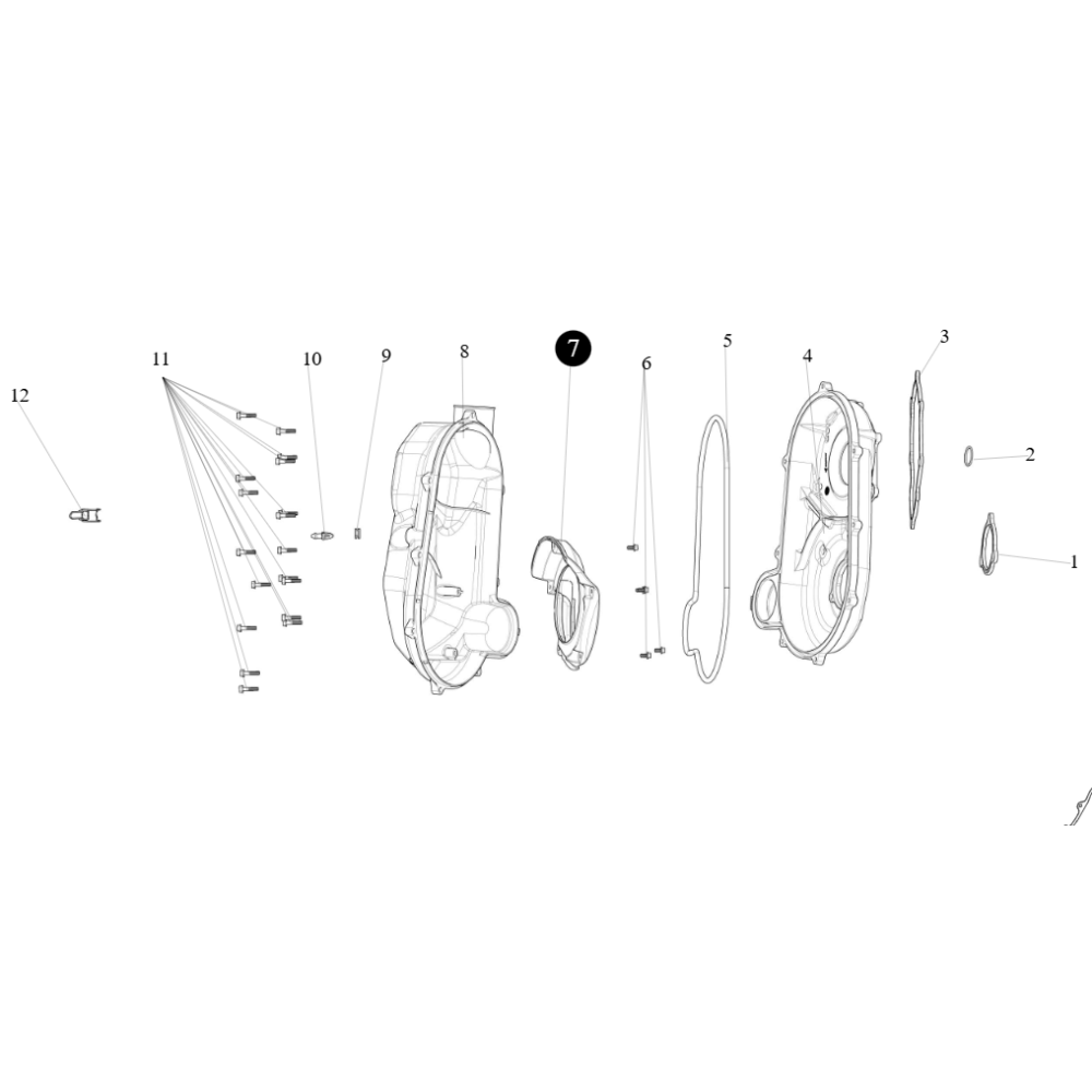 Кришка відбивача варіатора ATV SEGWAY SNARLER AT6L (NEW)
