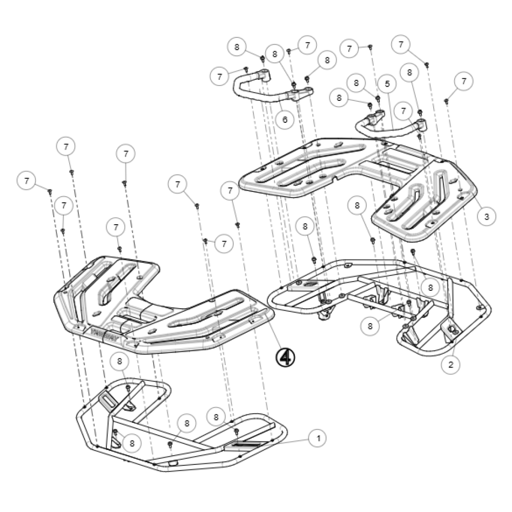 Пластикова платформа верхня (передня) SEGWAY SNARLER AT5L