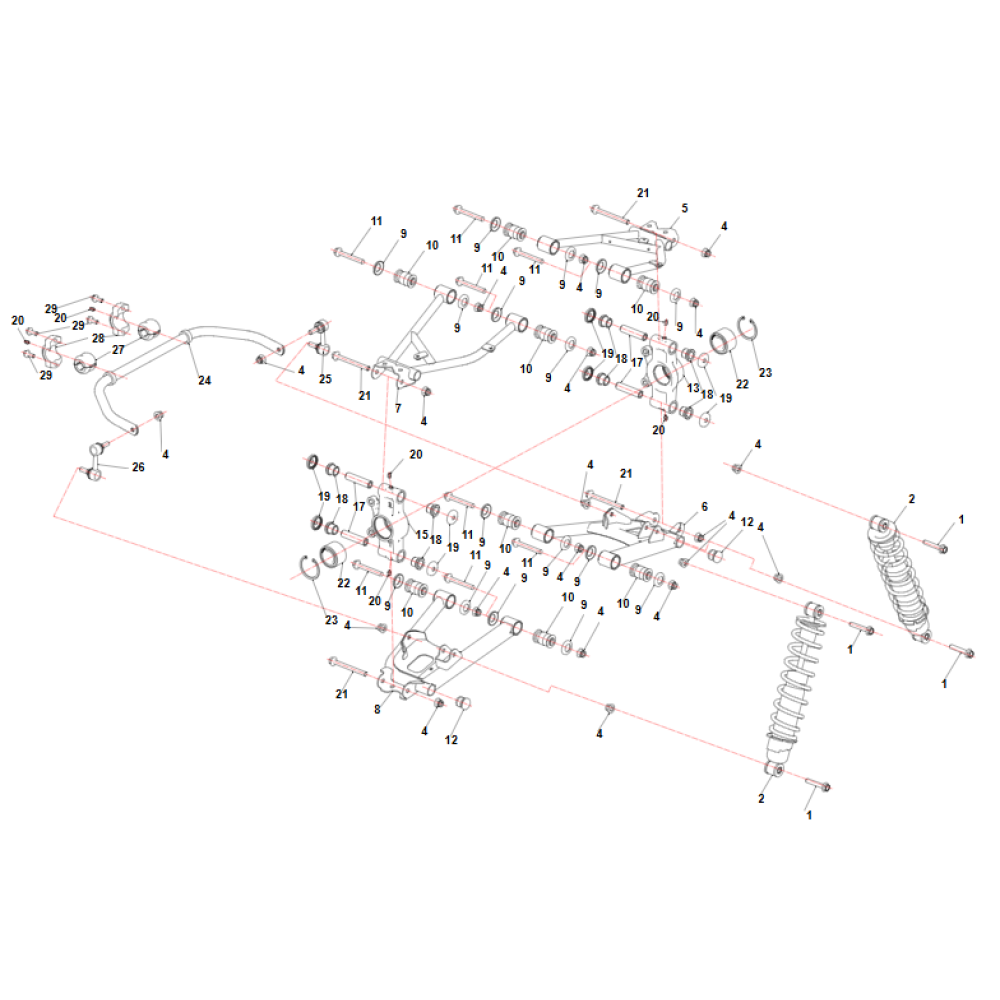 Сайлентблок важеля передньої підвіски ATV SEGWAY SNARLER AT5L
