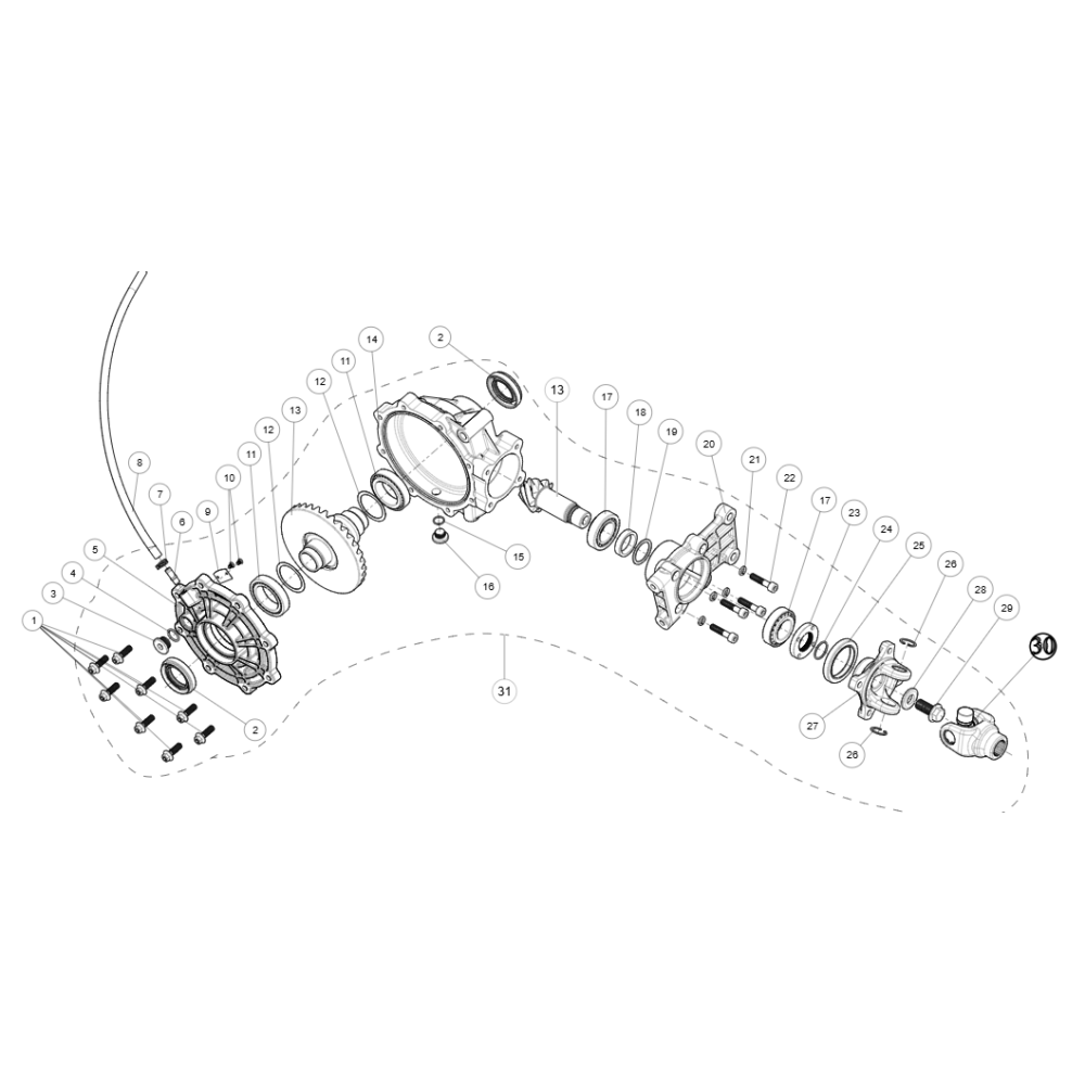 Вилка кардана з хрестовиною в зборі ATV SEGWAY SNARLER AT5L