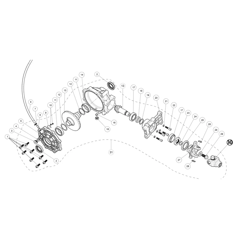 Вилка кардана з хрестовиною в зборі ATV SEGWAY SNARLER AT5L
