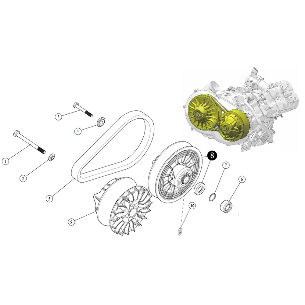 Варіатор задній ATV SEGWAY SNARLER AT6L (NEW)