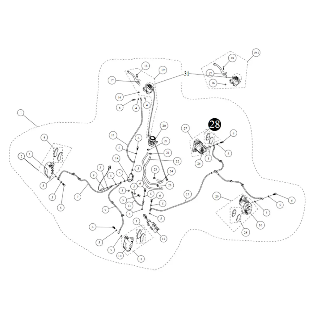 Колодки гальмівні (задні) ATV SEGWAY SNARLER AT6L (під 4 супорта) AT10L A3(вузька)/AT10L A7(широка)