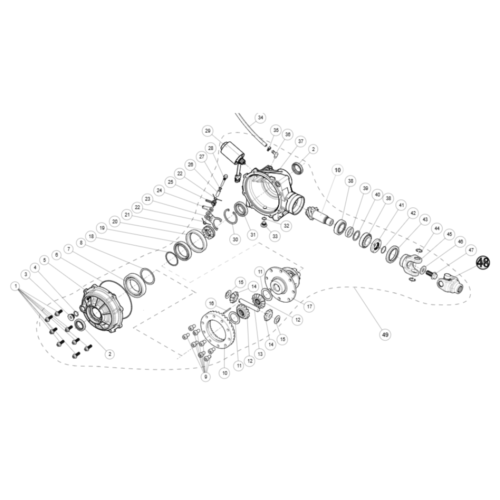 Вилка кардана з хрестовиною в зборі ATV SEGWAY SNARLER AT5L