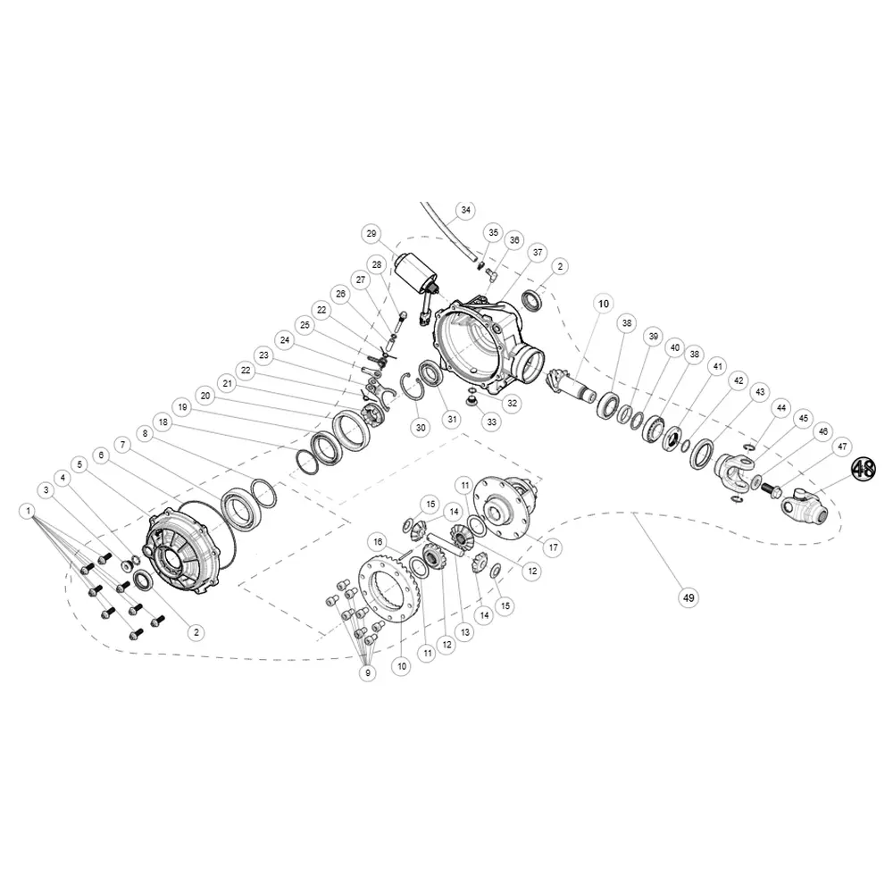 Вилка кардана з хрестовиною в зборі ATV SEGWAY SNARLER AT5L