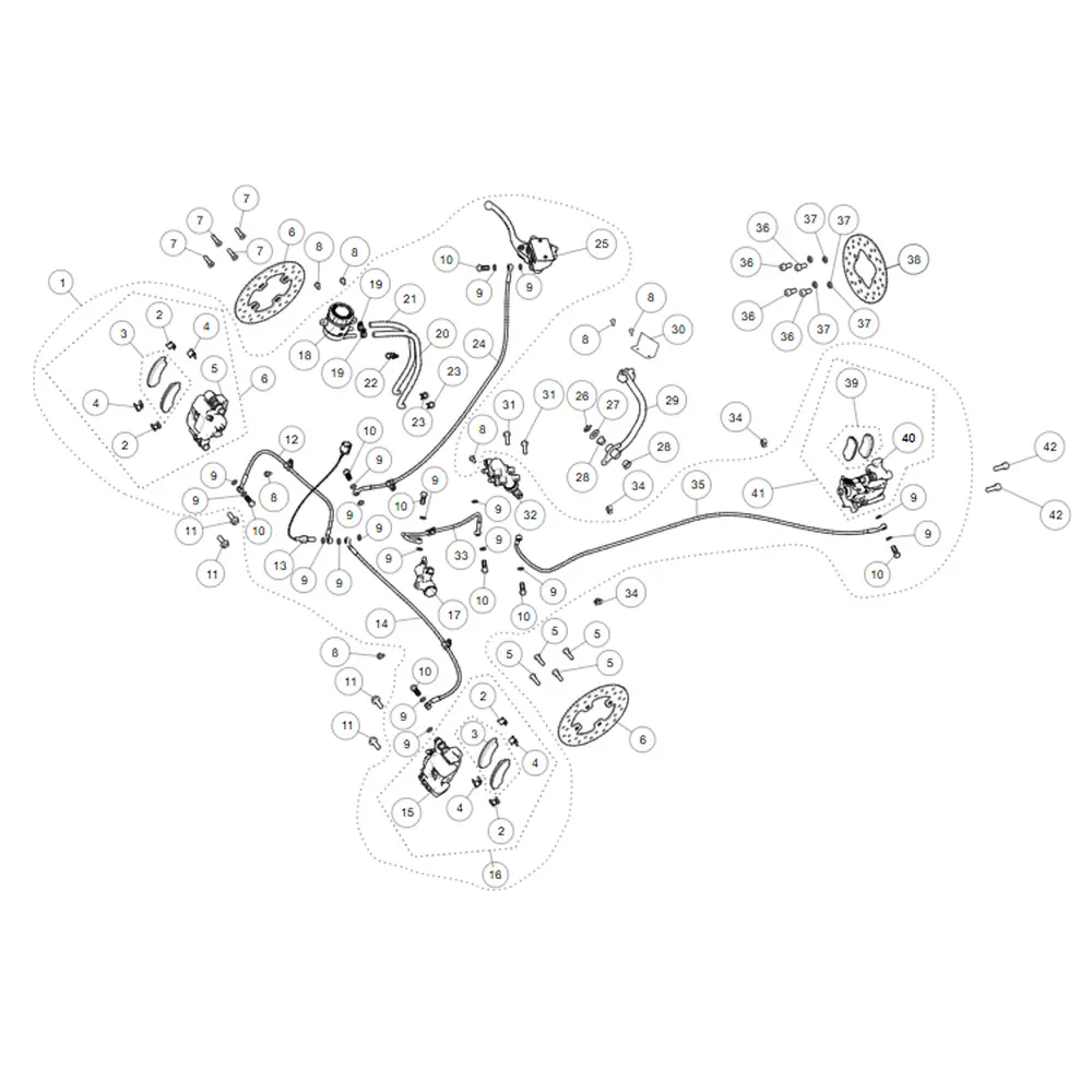 Супорт гальмівний (передній) (лівий) (без гальм.колодок) ATV SEGWAY SNARLER AT5L