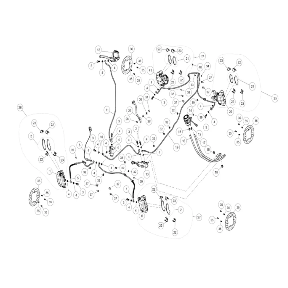 Супорт гальмівний (задній) (правий) ATV SEGWAY SNARLER AT5L/AT6L (під 4 супорта)