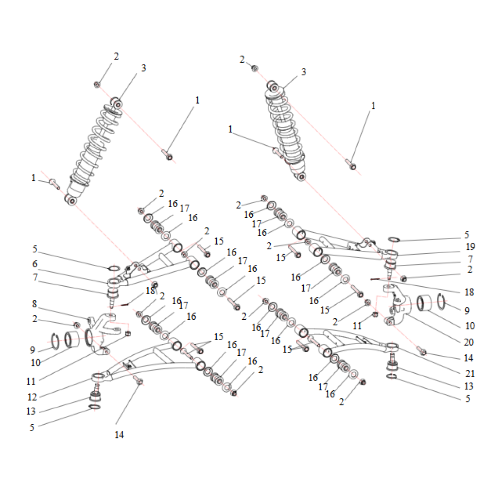 Важіль переднього колеса верхній, правий ATV SEGWAY SNARLER AT5L Важіль переднього колеса верхній, правий ATV SEGWAY SNARLER AT5L