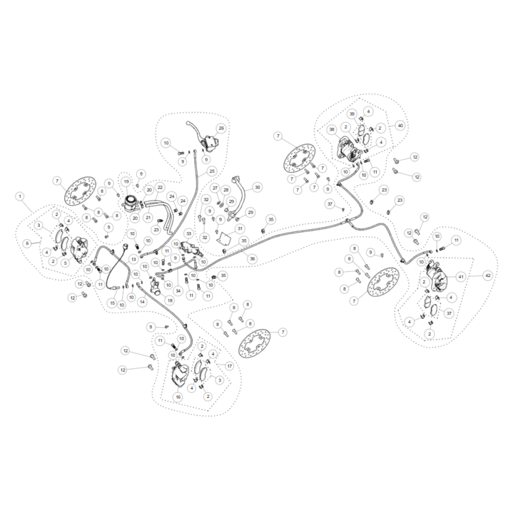 Супорт гальмівний (задній) (правий) ATV SEGWAY SNARLER AT5L/AT6L (під 4 супорта)