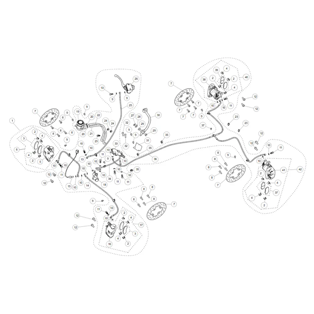 Супорт гальмівний (задній) (правий) ATV SEGWAY SNARLER AT5L/AT6L (під 4 супорта)