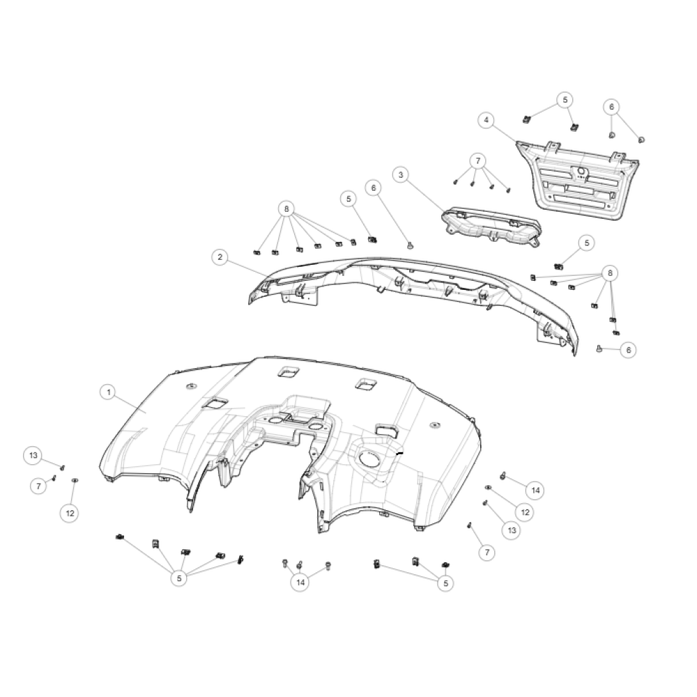 Пластикова задня панель під габарити ATV SEGWAY SNARLER AT5L