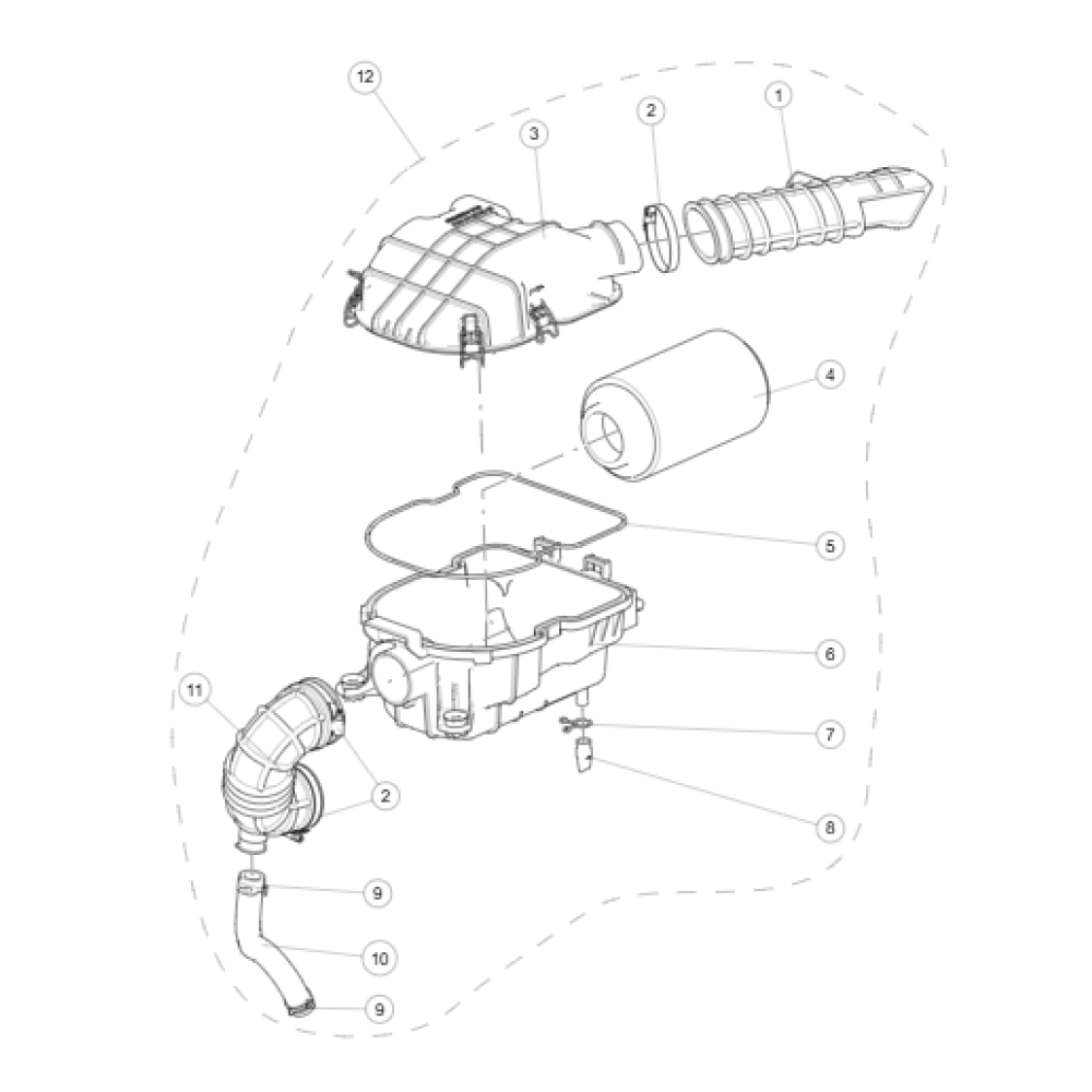 Ущільнююче кільце корпуса повітряного фільтра ATV SEGWAY SNARLER AT5L Ущільнююче кільце корпуса повітряного фільтра ATV SEGWAY SNARLER AT5L