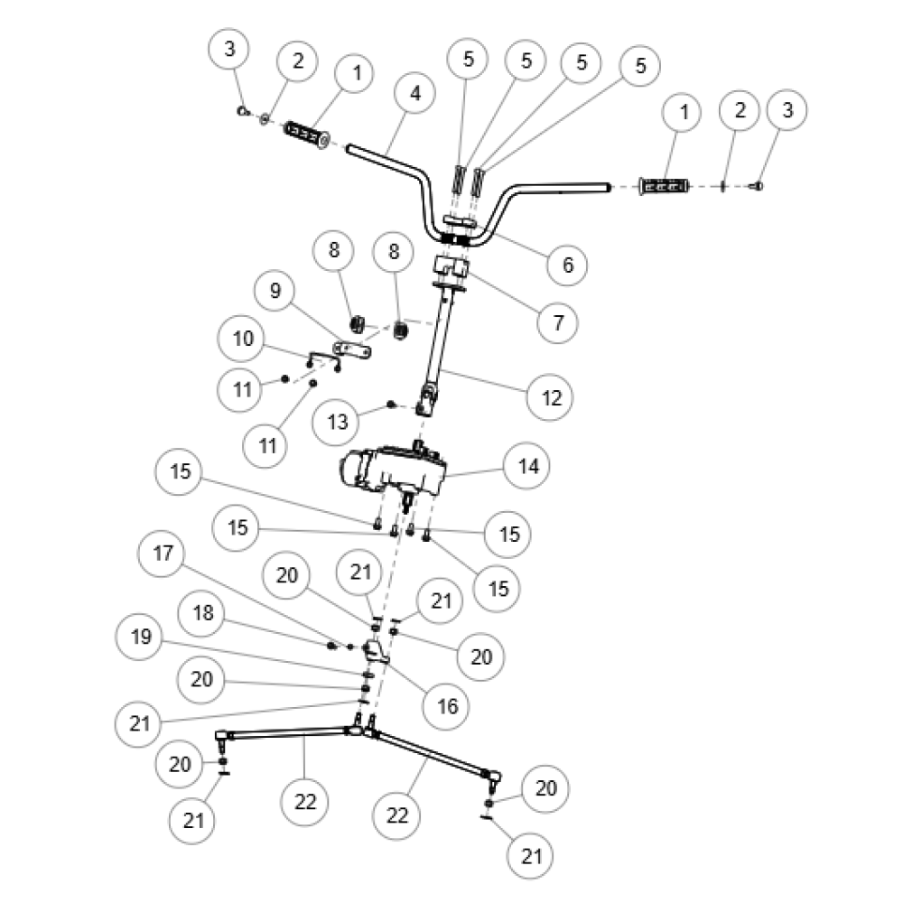 Вал рульовий (без траверси) (з EPS) ATV SEGWAY SNARLER AT5L Вал рульовий (без траверси) (з EPS) ATV SEGWAY SNARLER AT5L