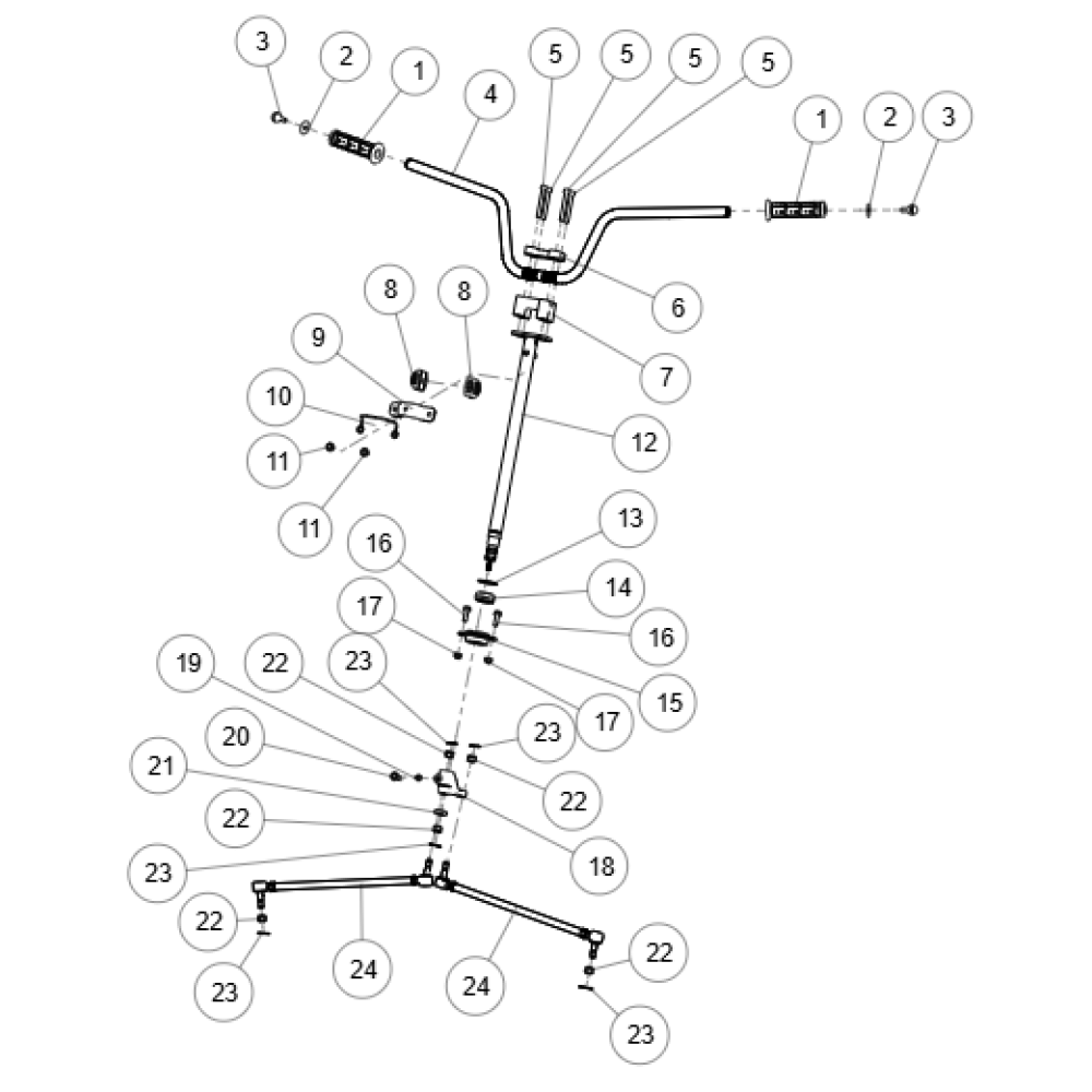 Вал рульовий (без траверси) (без EPS) ATV SEGWAY SNARLER AT5L Вал рульовий (без траверси) (без EPS) ATV SEGWAY SNARLER AT5L