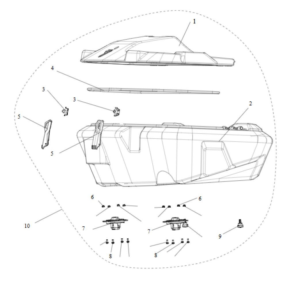 Кофр задній для квадроцикла SEGWAY SNARLER AT5L/AT5L