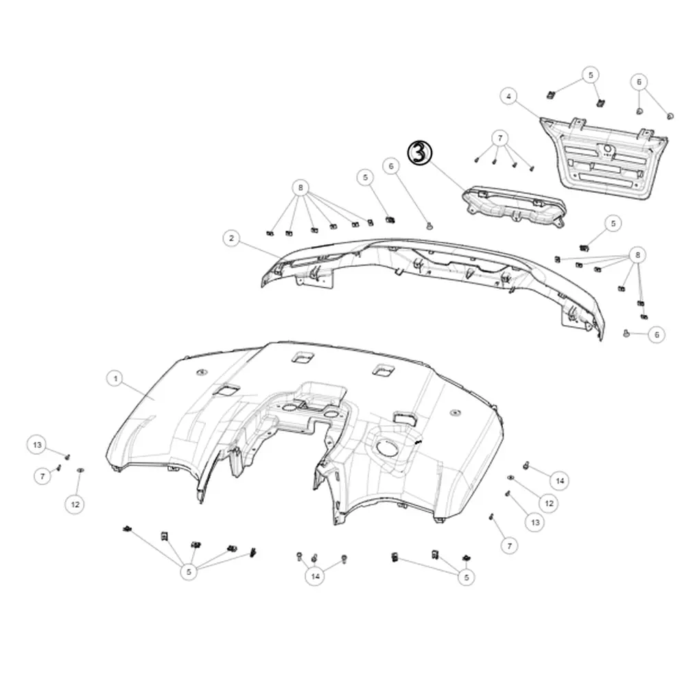 Кришка задньої панелі (стоп сигнал) ATV SEGWAY SNARLER AT5L