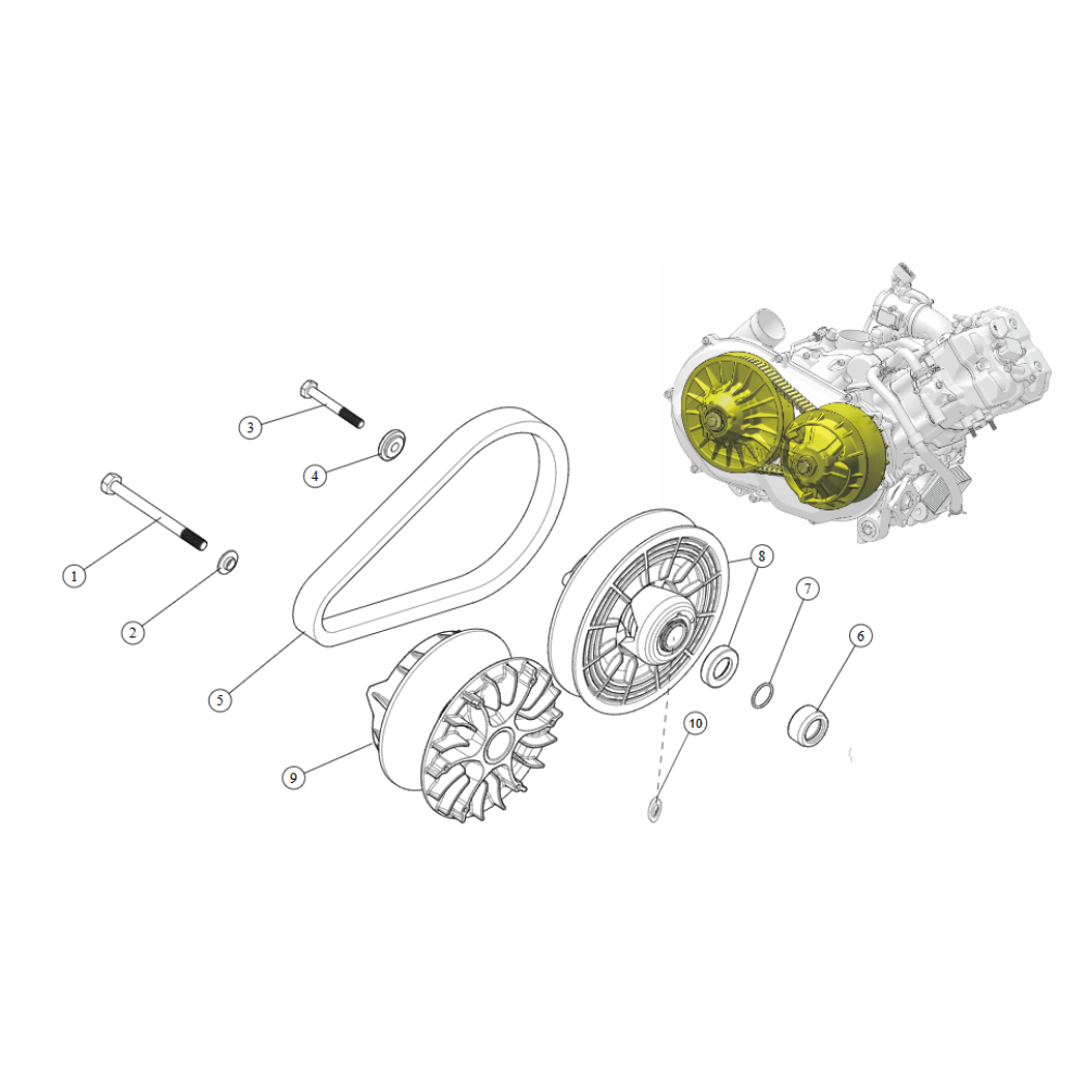 Ремінь варіатора ATV SEGWAY SNARLER AT6L (BANDO 935) (2023-2025) (аналог F01E10001009)