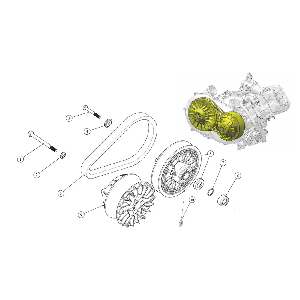 Ремінь варіатора ATV SEGWAY SNARLER AT6L (BANDO 935) (2023-2025) (аналог F01E10001009)