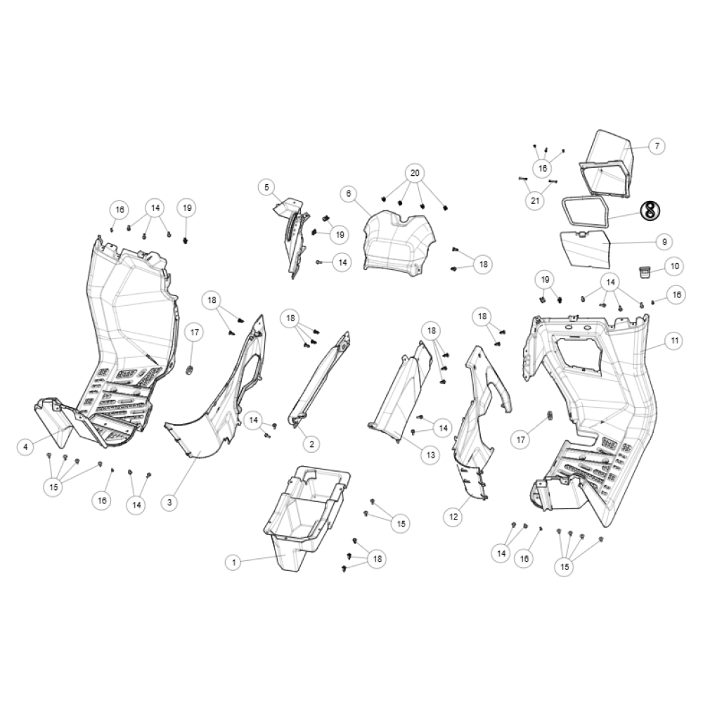 Ущільнювач кришки бардачка ATV SEGWAY SNARLER AT5L Ущільнювач кришки бардачка ATV SEGWAY SNARLER AT5L