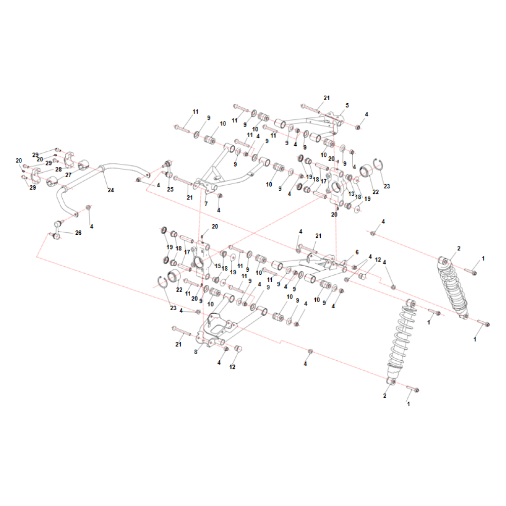 Кріплення втулок стабілізатора ATV SEGWAY SNARLER AT5L/AT6L