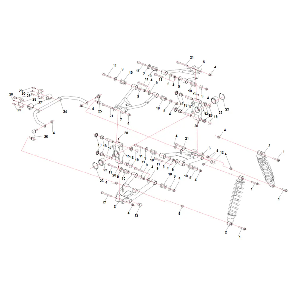 Кріплення втулок стабілізатора ATV SEGWAY SNARLER AT5L/AT6L