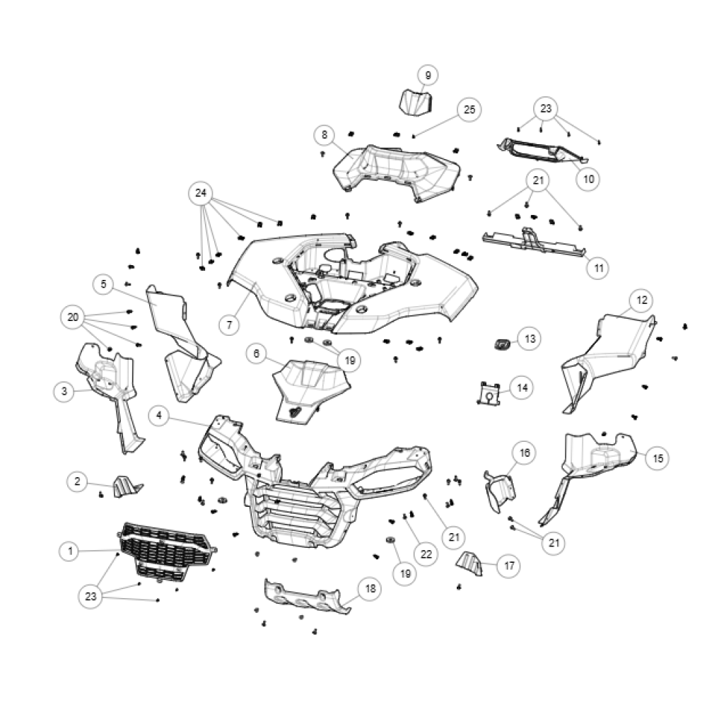 Пластиковий захист передньої дуги (бампер) ATV SEGWAY SNARLER AT5L