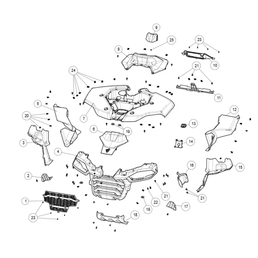 Пластиковий захист передньої дуги (бампер) ATV SEGWAY SNARLER AT5L