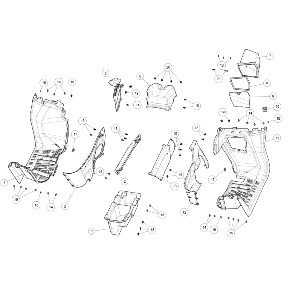 Підніжка водія (права) (пластик) ATV SEGWAY SNARLER AT5L