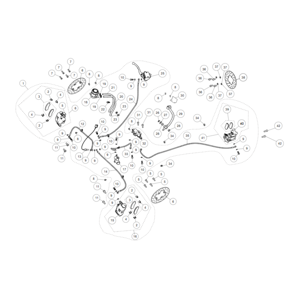 Шланг гідравліки гальма (задній) ATV SEGWAY SNARLER AT5L