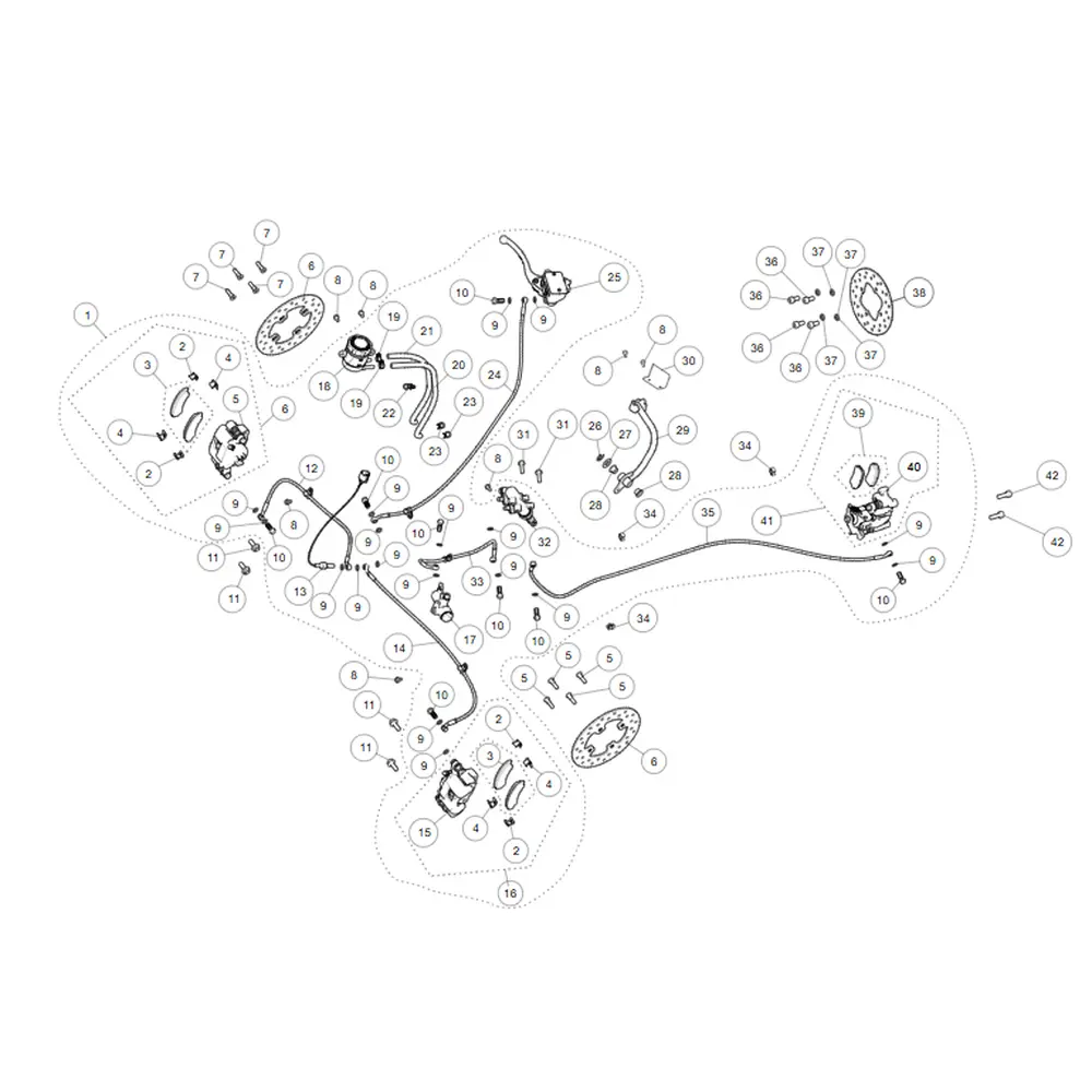 Шланг гідравліки гальма (задній) ATV SEGWAY SNARLER AT5L
