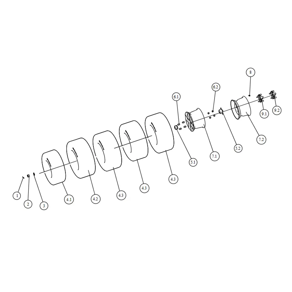 Диск передній (метал) 12x6.0 ATV SEGWAY SNARLER AT5L/AT6L