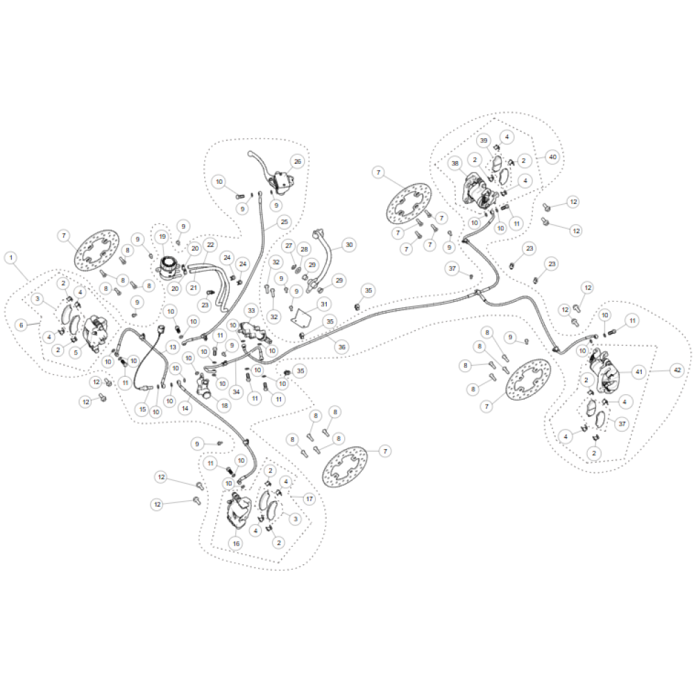 Колодки гальмівні (задні) ATV SEGWAY SNARLER AT5L (під 4 супорта)