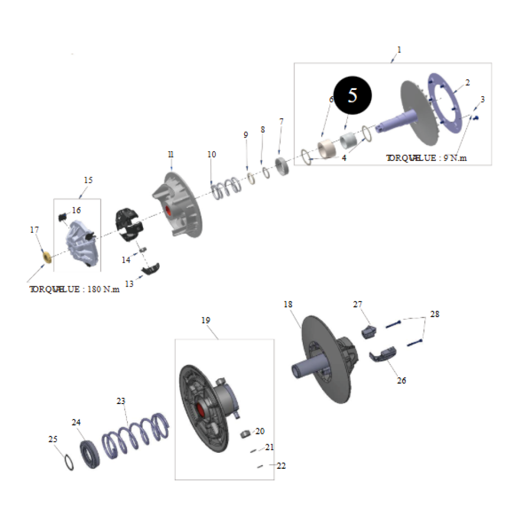 Втулка варіатора переднього ATV SEGWAY SNARLER AT6L