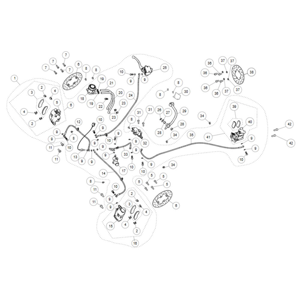 Шланг гідравліки гальма (передній) ATV SEGWAY SNARLER AT5L