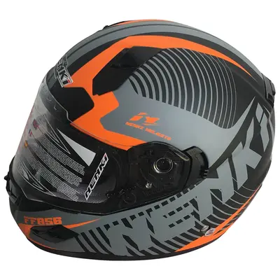 Шолом (інтеграл) Nenki FF-856, Matte Grey Orange (XL)