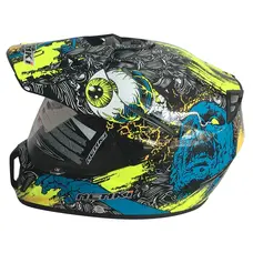 Шолом (мотард) Nenki MX-310, Bright Black Yellow (XL)