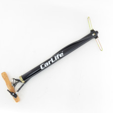 Насос ручний CarLife, розмір циліндра 38х500мм,складні ножки, деревяна ручка,адаптери, 10Атм