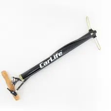 Насос ручний CarLife, розмір циліндра 38х500мм,складні ножки, деревяна ручка,адаптери, 10Атм