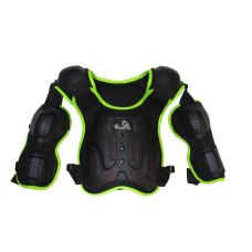 Моточерепаха з поясом і рукавами (дитяча) (чорний з лаймовим) S