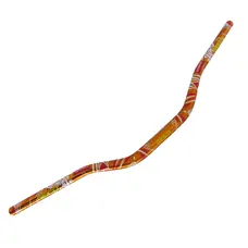 Руль алюмінієвий CNC 28 мм (помаранчевий-геометрія) "OTOM"