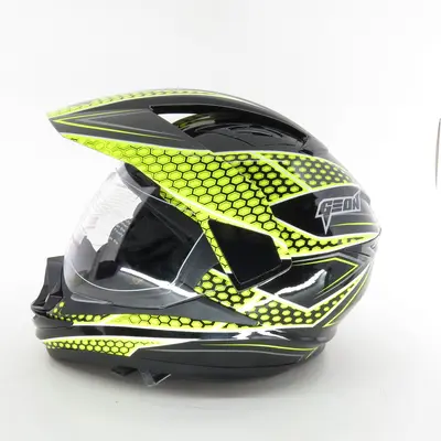 Шолом Geon 714 Дуал-спорт Trek Black Yellow XS (53-54)