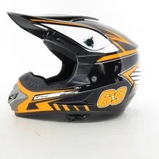 Шолом 117 №8 (кросовий) (чорно-помаранчевий) XL